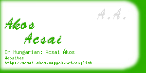 akos acsai business card