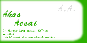 akos acsai business card